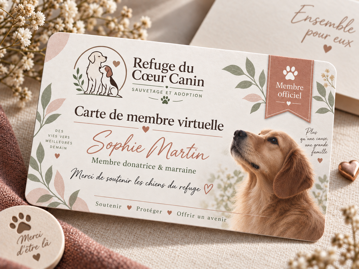 Carte de membre officielle du refuge