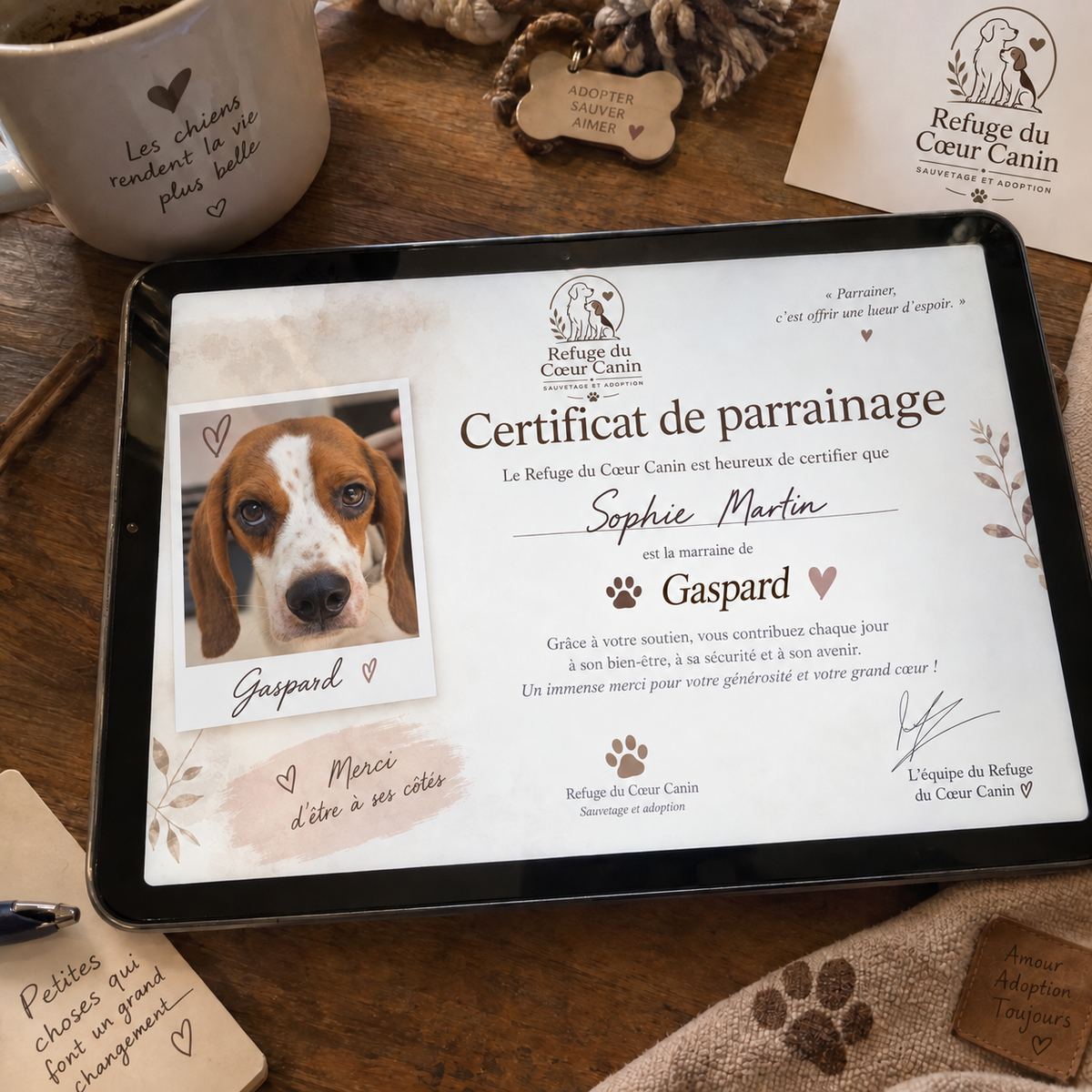Certificat de parrainage